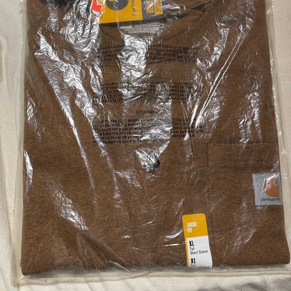 Carhartt Brown Short Sleeve Tee NWT SEALED